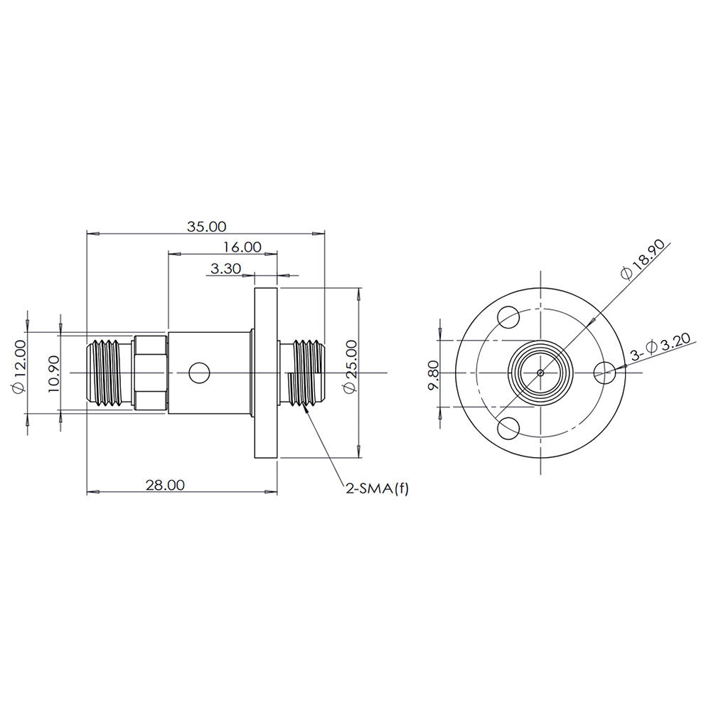HS-SMAF To SMAF Rotary Adapter (18G)-立信聯合科技有限公司
