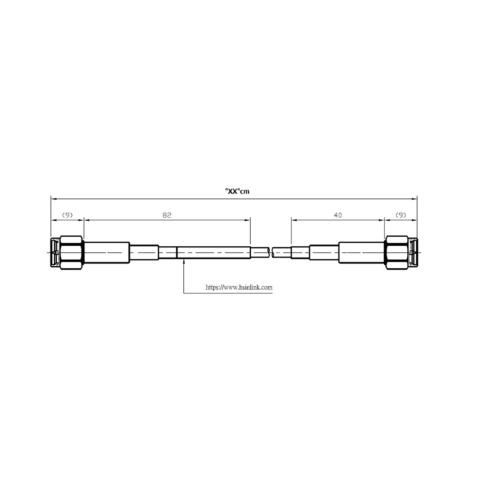 HS-SMAM To SMAM With RG405 Flex Cable XXcm (18G)_jacket-立信聯合科技有限公司